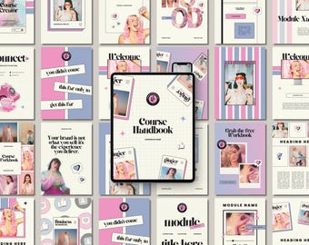 Ebook Canva Template Workbook Business Template for Coaches Course Creators Creatives Done for You Editable Aesthetic Course Workbook Canva