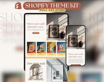 Shopify Theme for Wall Art Posters Website Template Luxury Shopify Template Aesthetic Theme Kit Shopify Art Business Website Template Themes