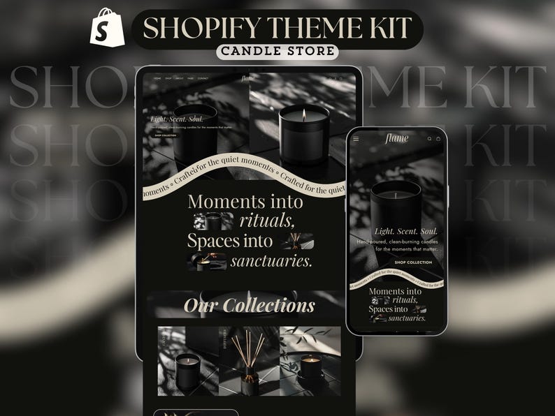 Shopify Theme for Candle Elegant Website Template Luxury Shopify ...