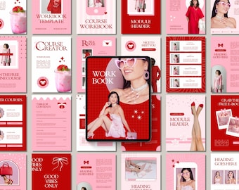 Ebook Canva Template Workbook Business Template for Coaches Course Creators Creatives Done for You Editable Aesthetic Course Workbook Canva