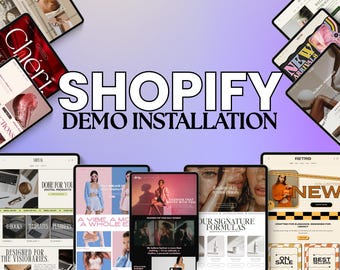 Shopify-demo-installatie, voor Shopify-sjablonenCove-thema's, Shopify-ontwerp, webdesigner, Shopify-thema-instellingen, Shopify-sjabloonconfiguratiedemo