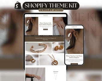 Jewelry Shopify Theme Kit Luxury Minimalist Website Template Elegant Shopify White Template Jewelries Landing Page Aesthetic Shopify Theme