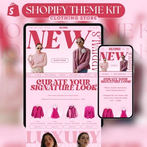 Shopify Theme Kit für den Verkauf von Kleidung Minimalist Website Template Luxus Shopilly Template Kleidung Shopstifte Landing Page Aesthetic Store