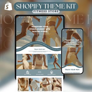 Shopify Theme Kit Fitness Minimalist Website Template Luxury Shopify Holistic Template Faceless Wellness Landing Page Shopify Website Store