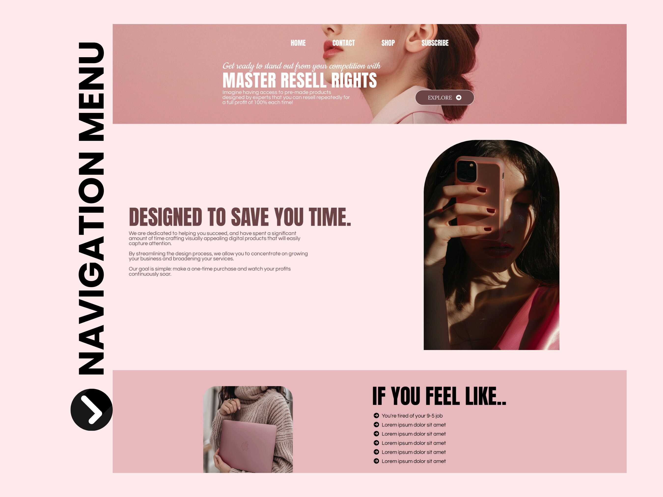 Sales Landing Page Website Template Systeme.io Sales Funnel for Digital
