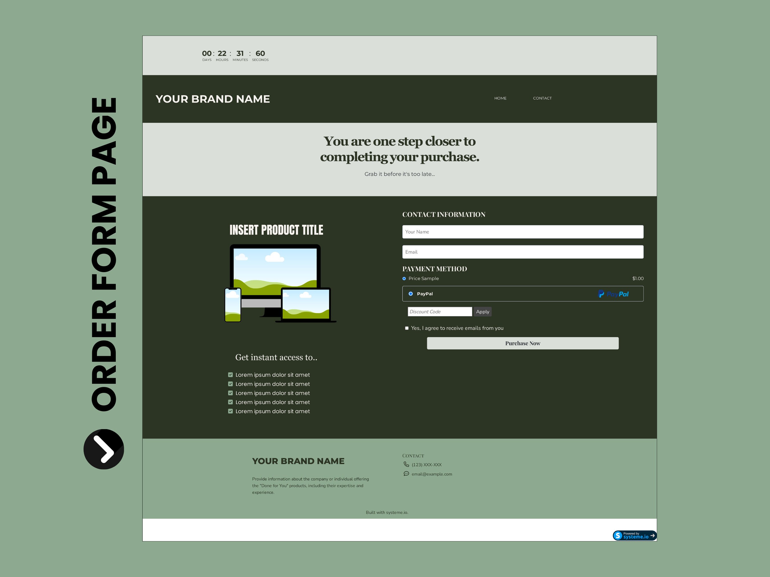 Systemeio Landing Page Website Template Systeme io Sales Funnel for