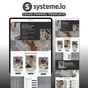 Systeme.io Landing Page Website Template Systemeio Sales Funnel Products, Course Coaching Funnel Systeme Minimalist Template Girl Boss Theme