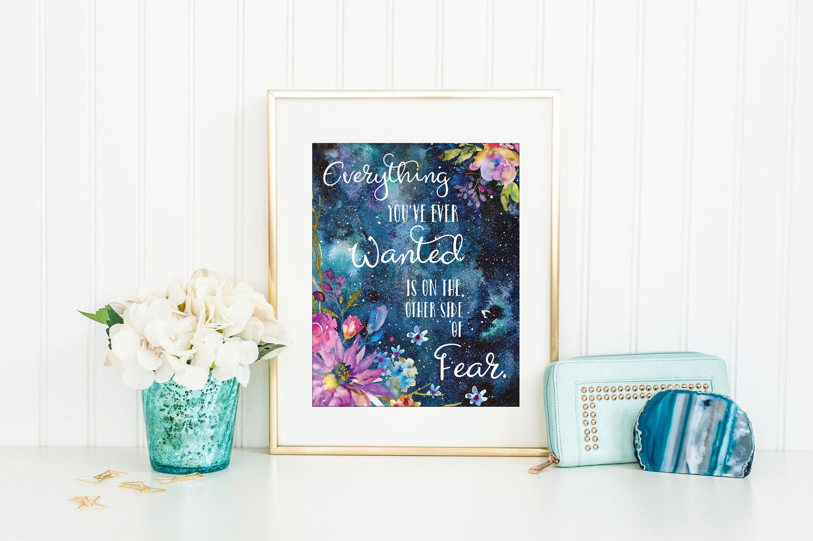 Motivational Print / Everything You've Ever Wanted is on the Other Side ...