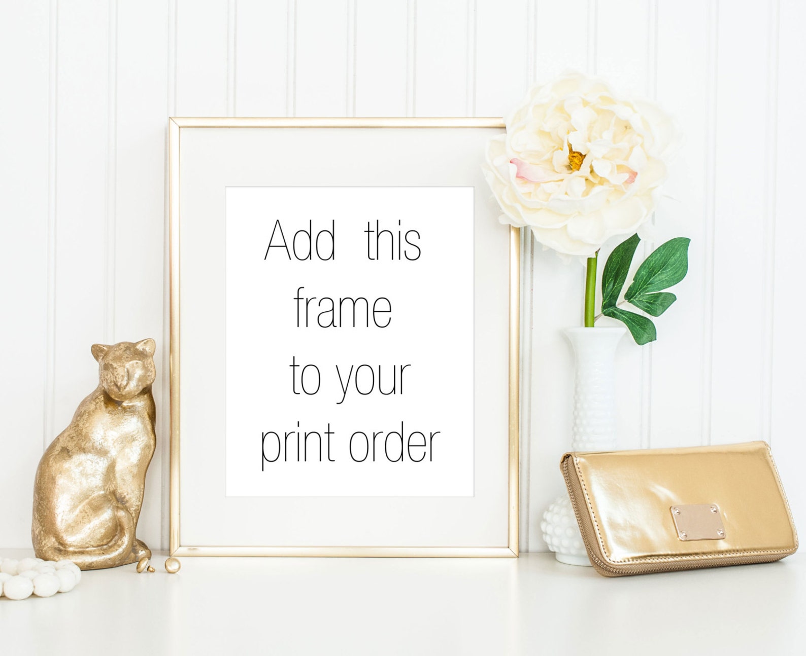 Frame 11. Thin frame on wall.