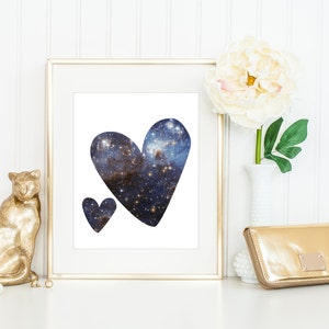 Hartprint / nevelprint / Galaxy print / Science print / Universe print / Space print / 5 x 7, 8 x 10, 11 x 14, 13 x 19 / romantische print