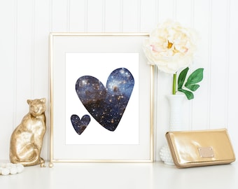Heart Print / Nebula Print / Galaxy Print / Science Print / Universe Print / Space Print / 5x7, 8x10, 11 x 14, 13x19 / Romantic Print