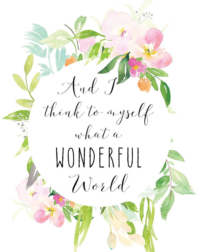 And I Think to Myself What a Wonderful World Sign Large - Etsy