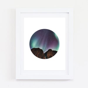 Northern Lights Print / Northern Lights Artwork / Northern Lights Nursery / Northern Lights Art / Northern Lights Wall Art  5x7, 8x10, 13x19