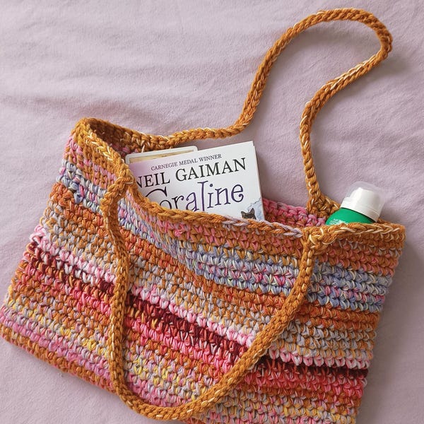 Classic tote bag - English crochet pattern PDF