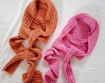 The hooded scarf (two versions) - English crochet pattern PDF