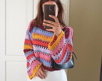 The August top - English crochet pattern PDF