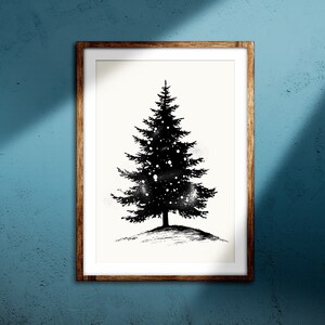 Black and white tree Wall Art - Trendy Wall Art | modern and elegant interior decoration with a nature theme.
