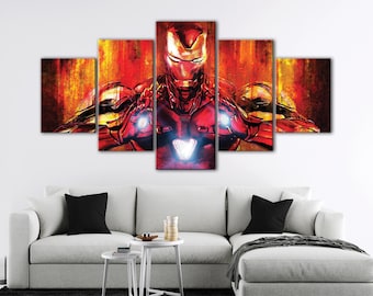 Iron Man Canvas Art: Superhero Movie Decor, Man Cave Gift