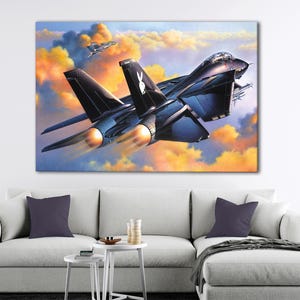 Grumman F14 Tomcat Canvas Art: US Aircraft Poster, Man Cave Decor