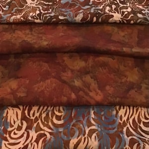 Vintage Rayon Batik Fabric Bundle: Indonesian Artisan Design (3yd)