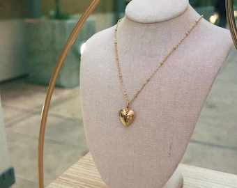 Mini ciondolo a forma di cuore placcato oro 18K