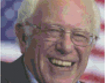 SALE!  Bernie Sanders cross-stitch portrait digital pattern