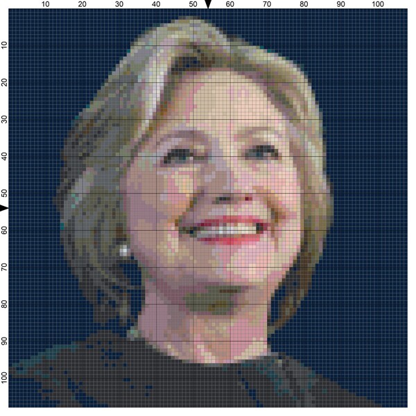 SALE! Hillary Rodham Clinton digital pattern #2