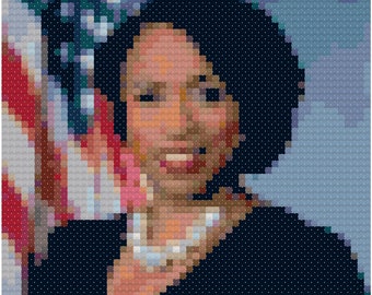 Ayanna Pressley cross-stitch pattern