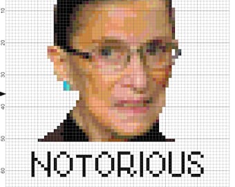 SALE! DIGITAL PATTERN  Ruth Bader Ginsburg: Notorious