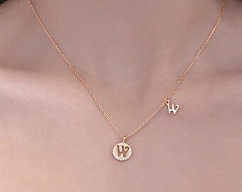 Initial necklace, Letter necklace, Pendant necklace, Gold necklace, Personalised necklace, Gift for her, Mother's Day, Birthday gift