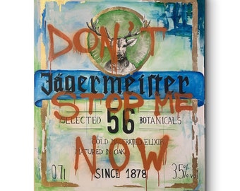 Moderne Canva-kunst: "Don't Stop Me Now" - Eigentijds wanddecor voor oplopende verzamelaars