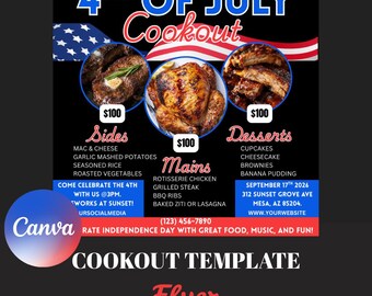 4th of July Cookout Template/Independence Day