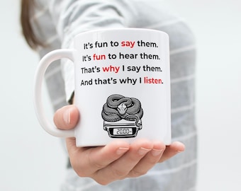 Taza de pitón de 9 kg de MacGruber / Taza con cita divertida de película / Regalo para fans de culto