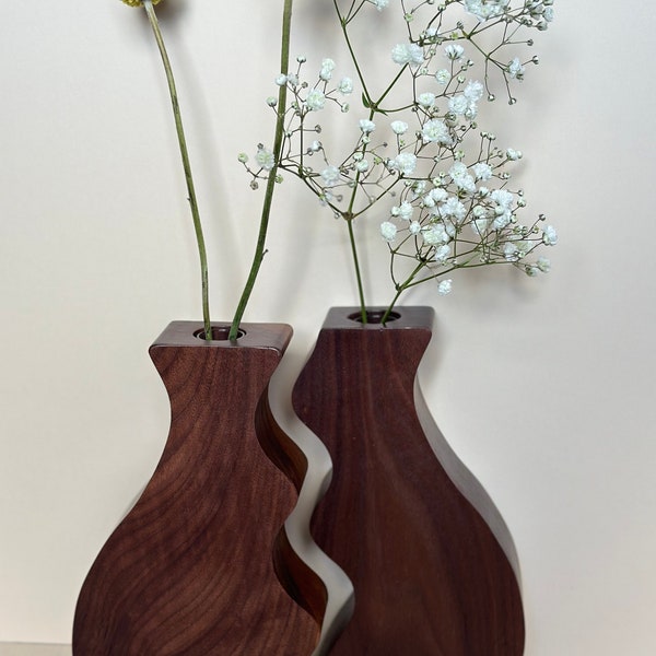 Unique Vase gift for her Bud vase for bridal shower gift for Mothers Day Gift vase for best friends gift Wooden vase for nature lover