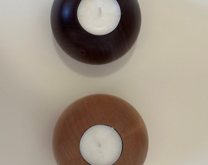 Modern wood tea light candle holders Scandinavian tea light holders Ball shaped tea light holder minimalist tea light holder minimalist gift