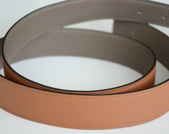 32mm Handmade Reversible Leather Belt Replacement Belt Genuine Leather