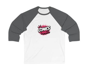 Official Comics And... Baseball Tee | Retro Comic Book Raglan Shirt | Geek Apparel | Comic Fan Shirt | Nerd Gift