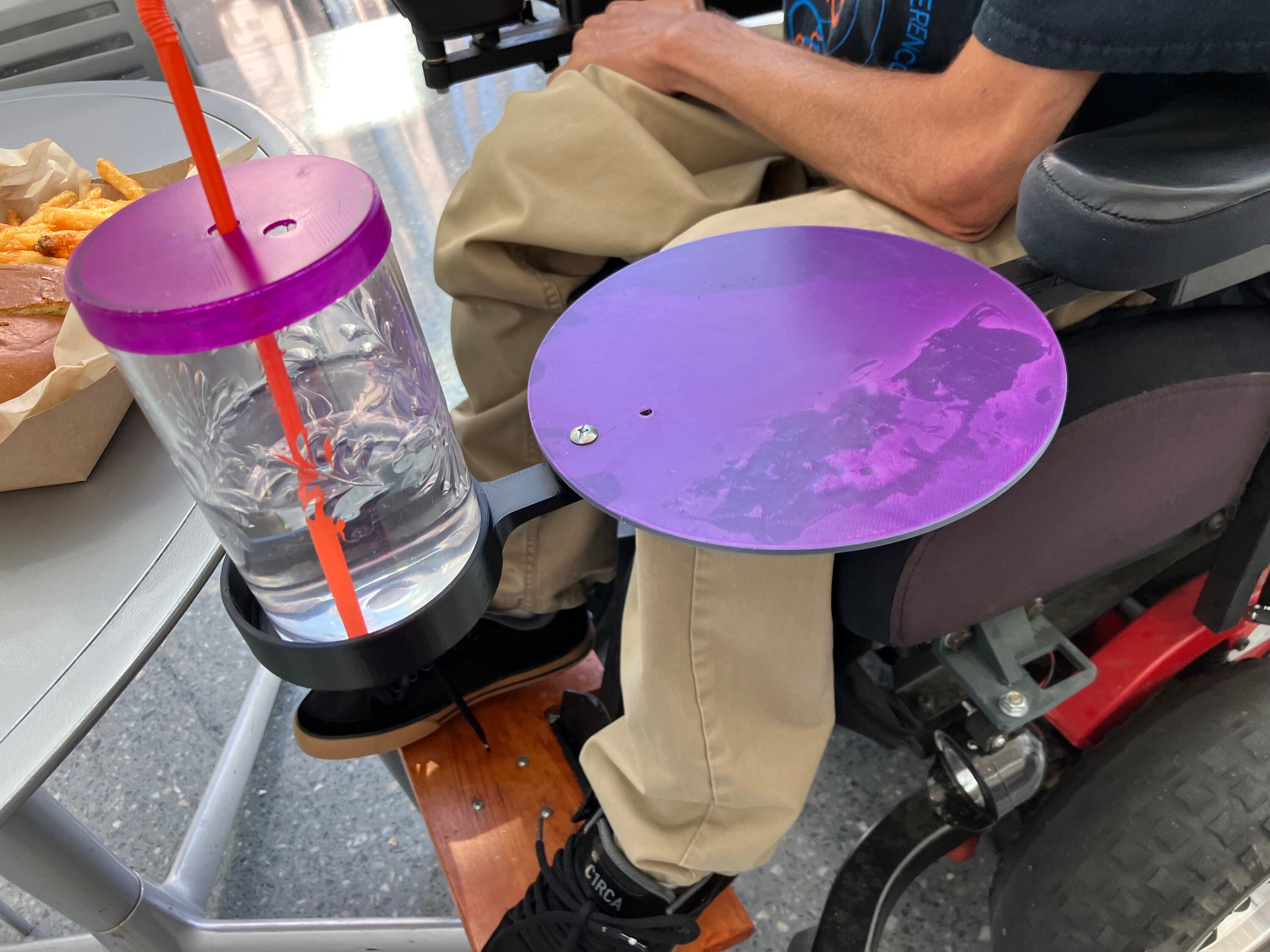 Mini Tray Table Cup Holder Extension for Wheelchairs - Tray for Food on ...