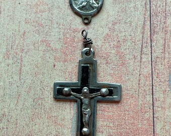 Vintage Rosary Cross and Antiphon no.4