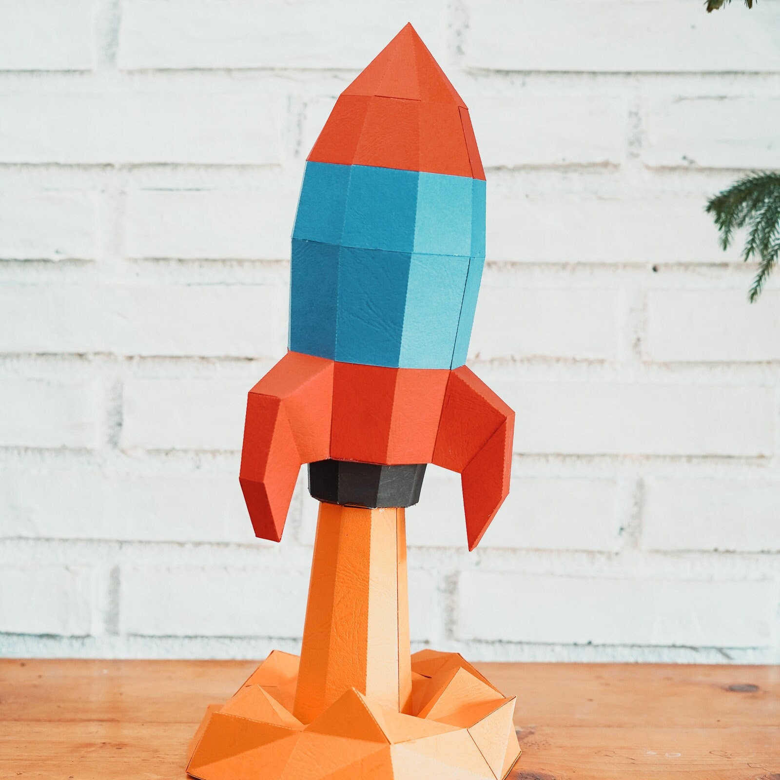 Low Poly Starship Rocket Papercrafter PDF, SVG Template for Creating 3D ...