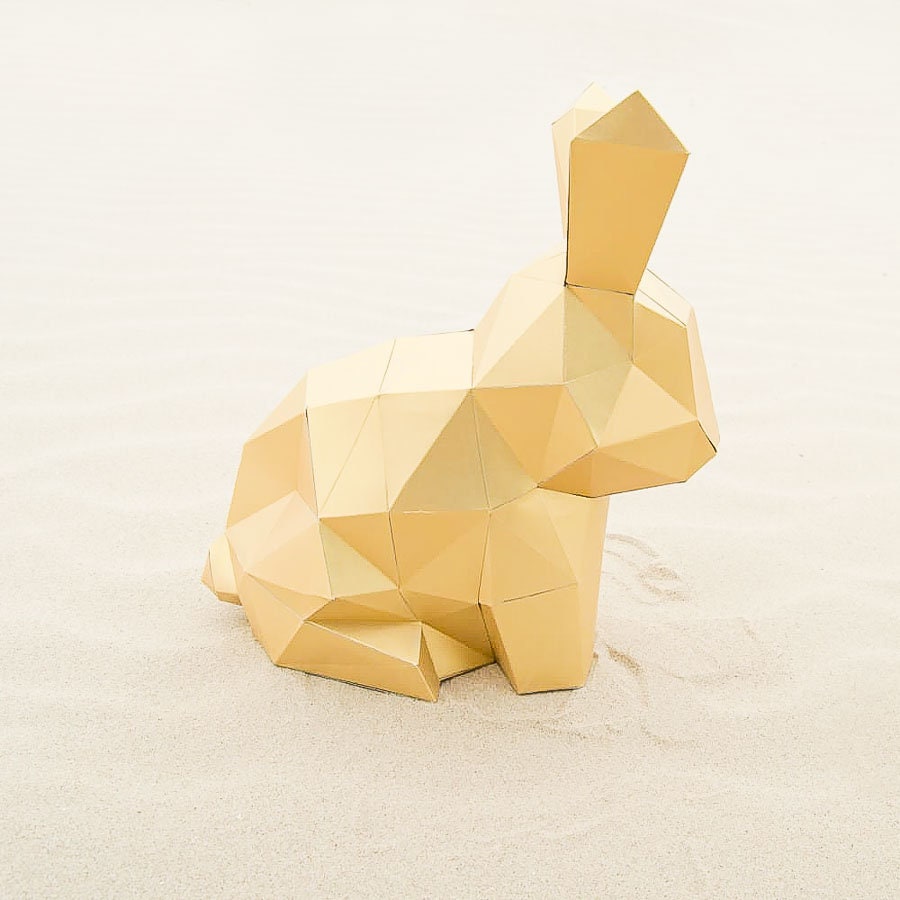 ◆Rabbit-PaperCutting-◆ Easy fat and cute rabbit paper cutting craft - YouTube