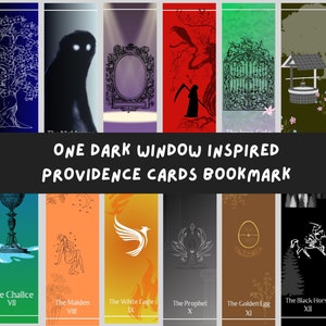 Printable Bookmarks | Inspired by One Dark Window and Two Twisted Crowns | Providence Cards | Digital Item | Booktok | Fanmade Merch | Tarot