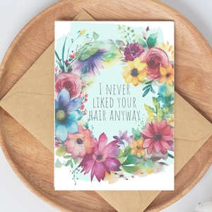 Funny Cancer Card - Cancer Greeting Card - Funny Cancer Gift - Cancer Support - Cancer Fighter - Cancer Survivor Card - Printable Download