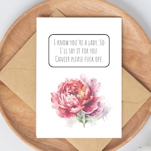 Funny Cancer Card - Cancer Greeting Card - Funny Cancer Gift - Cancer Support - Cancer Fighter - Cancer Survivor Card - Printable Download