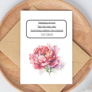 Funny Cancer Card - Cancer Greeting Card - Funny Cancer Gift - Cancer Support - Cancer Fighter - Cancer Survivor Card - Printable Download