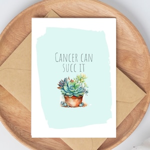 Funny Cancer Card - Cancer Greeting Card - Funny Cancer Gift - Cancer Support - Cancer Fighter - Cancer Survivor Card - Printable Download