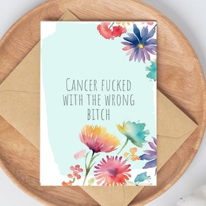 Funny Cancer Card - Cancer Greeting Card - Funny Cancer Gift - Cancer Support - Cancer Fighter - Cancer Survivor Card - Printable Download