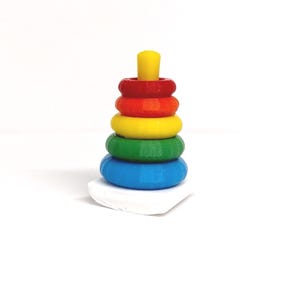 1:12 Ring Stacker Toy, Dollhouse Nursery Baby Room Stacking Rings