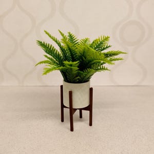 Miniature Floor Plant With Stand, 1:12 Dollhouse Decor