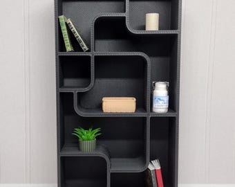 Modern Dollhouse Bookcase, 1:12 Scale Miniature Furniture